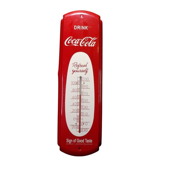 Cola Thermometer Metal Reproduction - Picture 1 of 7